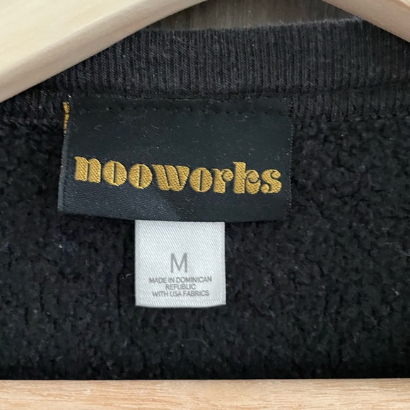 Nooworks Black Sweatshirt with White Text - Picture 3 of 3